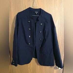 Roz & Ali Navy Double-Breasted Blazer